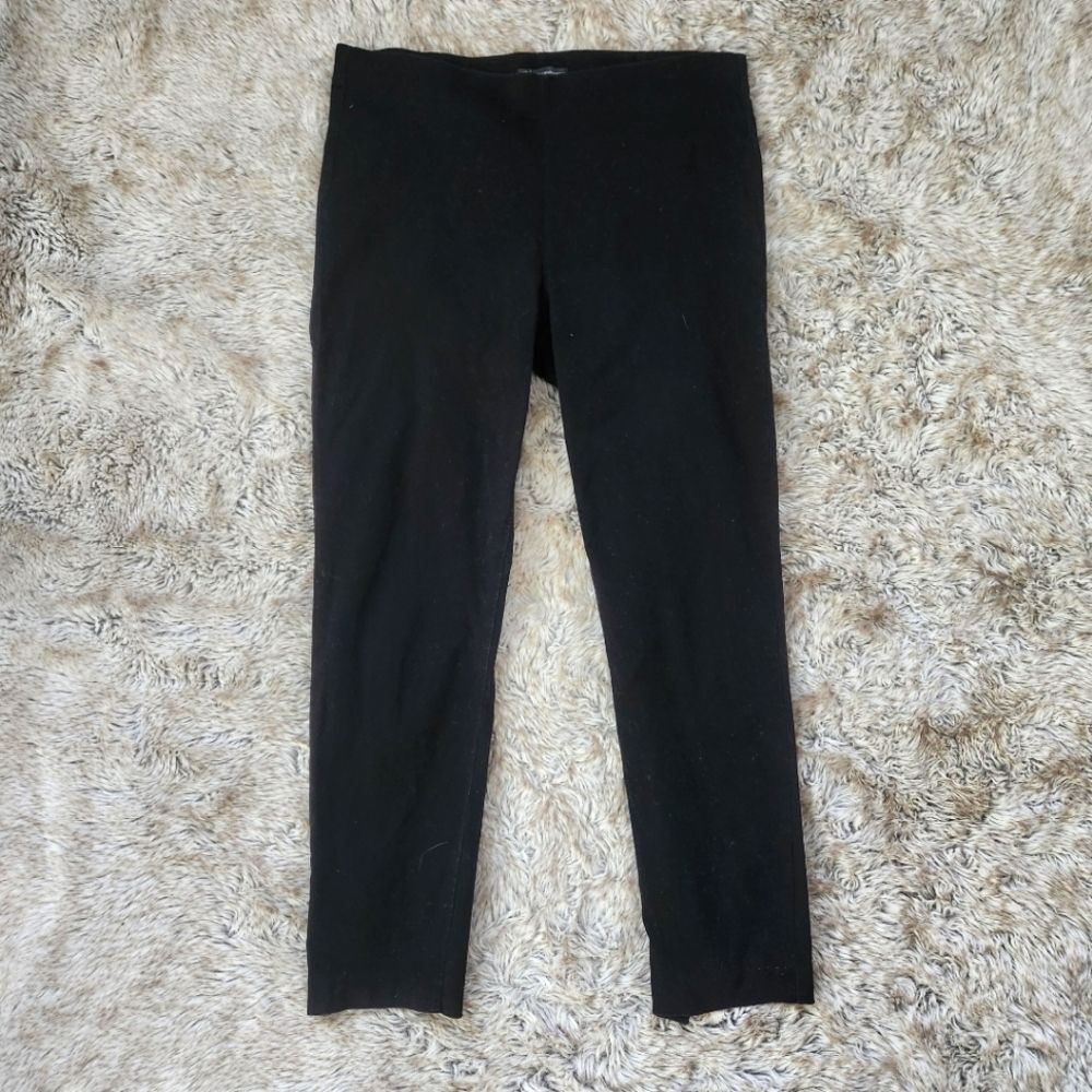 Adrianna Papell Cropped Pull-on Pants with Tailored Details in Black Size‎ 12